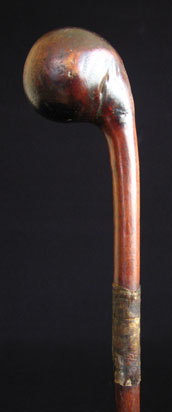 African Tribal Art - Three knobkerries, Tanzania, detail two