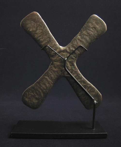 African Tribal Art - Katanga cross currency, The Congo (Zaire), back view