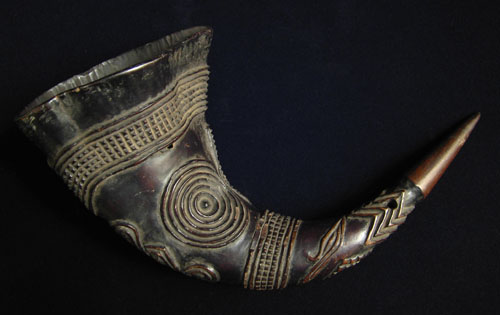 African Tribal Art - Drinking horn, Cameroon