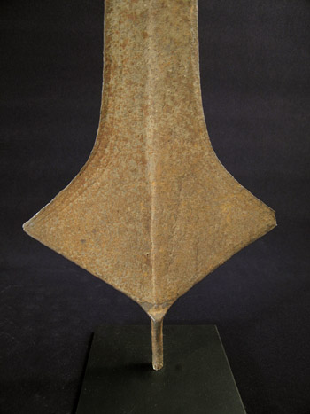African Tribal Art - Iron spear currency, Tarumba, D.R. Congo, detail