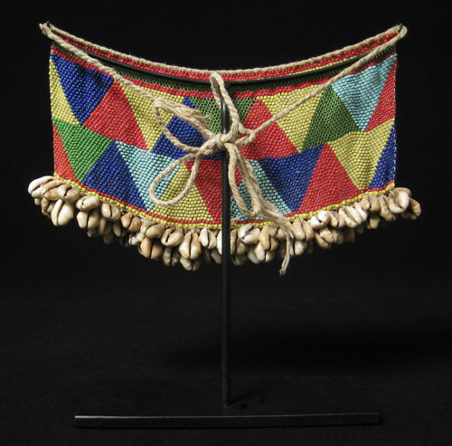 African Tribal Art - Beaded cache-sex, Kirdi, Cameroon, back