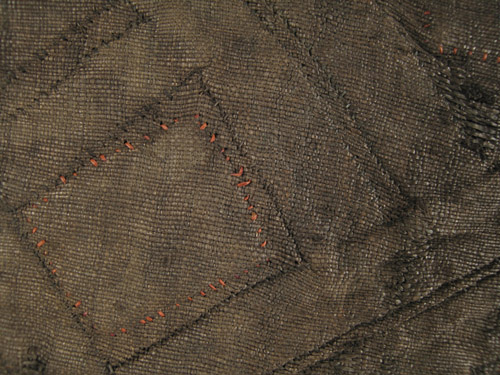 African Tribal Art - Dance skirt panel, Kuba, D.R.Congo, back