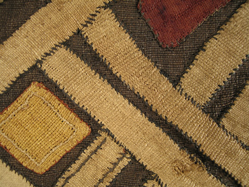 African Tribal Art - Dance skirt panel, Kuba, D.R.Congo, detail