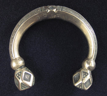 African Tribal Art - Silver Tuareg bracelet, North Africa