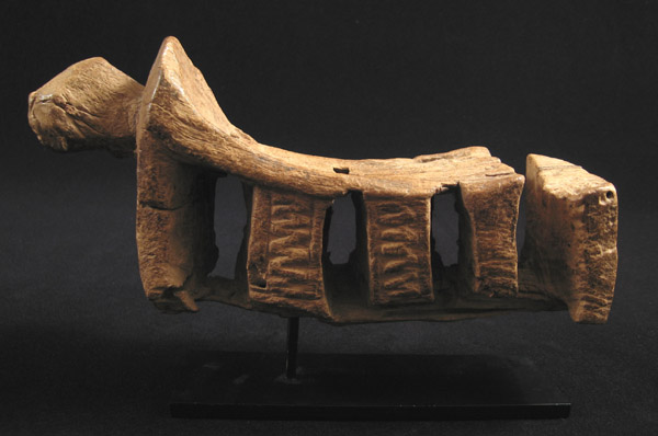 African Tribal Art - Wood headrest, Dogon/Tellum, Mali