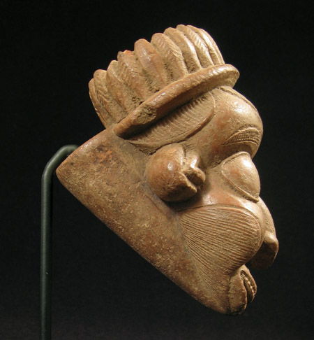 African Tribal Art - Pipe bowl, Bamileke, Cameroon, left