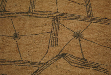 African Tribal Art - Barkcloth, Mbuti people, D. R. Congo, detail