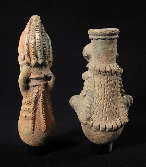 African Tribal Art Terracotta healing figures Cham Nigeria back African Tribal Art Terracotta healing figures Cham Nigeria back