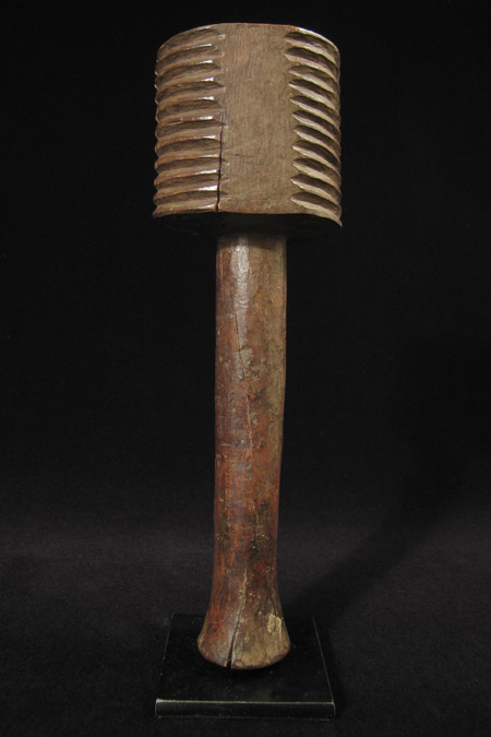 African Tribal Art - Tapa beater, D.R. Congo, back