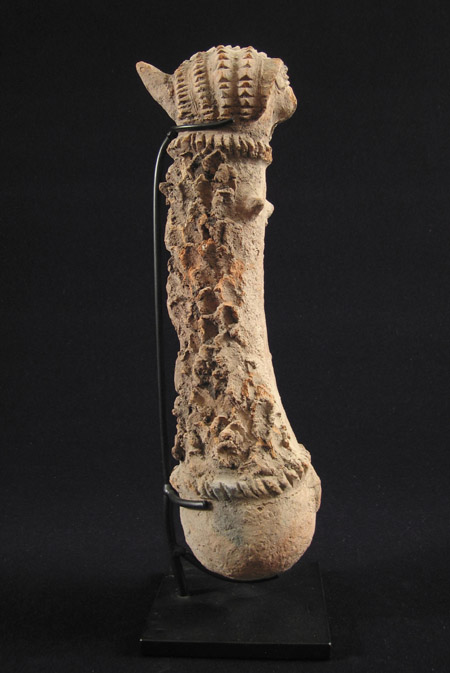 African Tribal Art - Terracotta healing implement, Dagari, Lobi, Burkina Faso, left