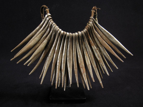 African Tribal Art - Iron spike cache-sex, Kirdi, Cameroon