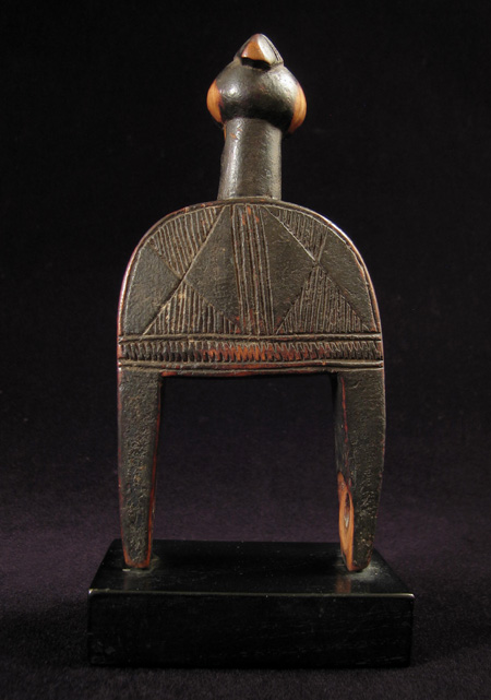 African Tribal Art - Heddle pulley, Guro, Ivory Coast, back