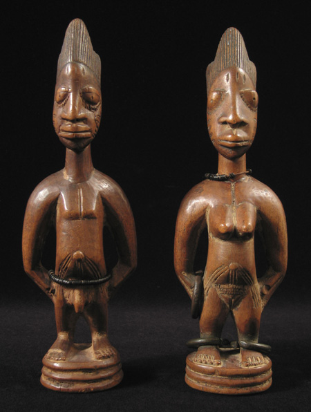 African Tribal Art - Ibeji twins, Oyo, Nigeria