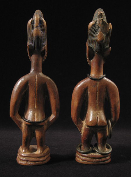 African Tribal Art - Ibeji twins, Oyo, Nigeria, back