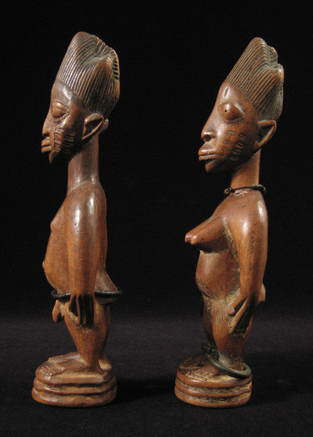 African Tribal Art - Ibeji twins, Oyo, Nigeria, right