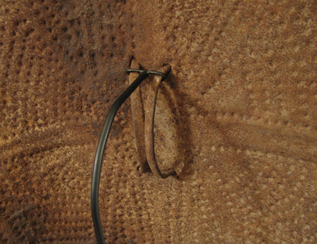 African Tribal Art - Shield, Wandala, Northern Cameroon, detail handle