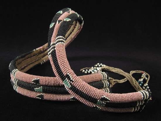 African Tribal Art - Beaded dancer's belt, Zulu, South Africa