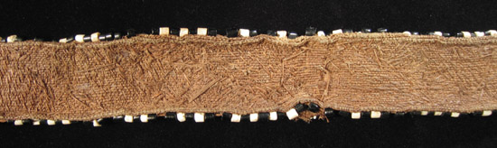African Tribal Art - Beaded belt, Kuba, D.R. Congo, back