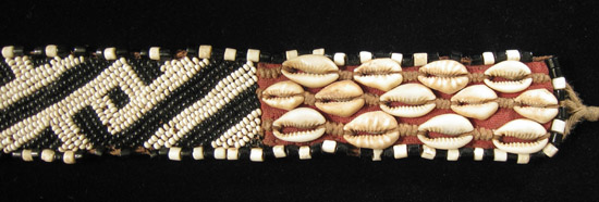 African Tribal Art - Beaded belt, Kuba, D.R. Congo, right end