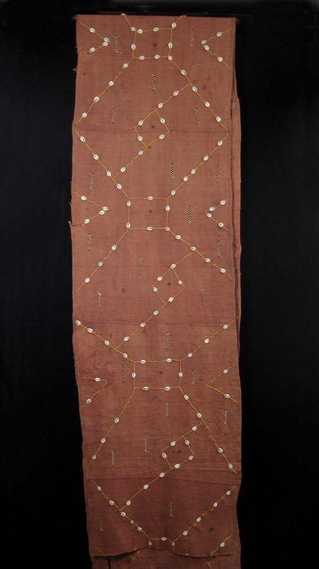 African Tribal Art -Dance skirt, Kuba, D.R. Congo, left