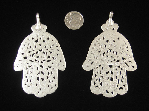 African Tribal Art - Silver khamsa, Tunisia