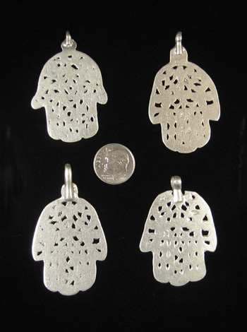 African Tribal Art - Silver khamsa, Tunisia