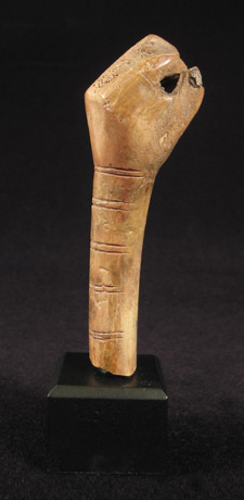Art of the Americas -&nbsp;Bone fist, Moche, Peru, left