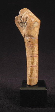 Art of the Americas -&nbsp;Bone fist, Moche, Peru, right