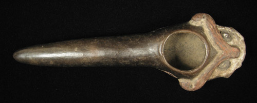 Art of the Americas -&nbsp;Ceramic pipe, Chavin, Peru, top