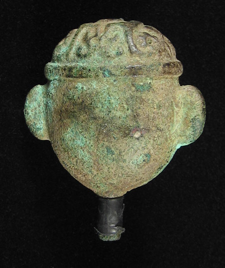 Art of the Americas - Copper head, Moche, Peru, back