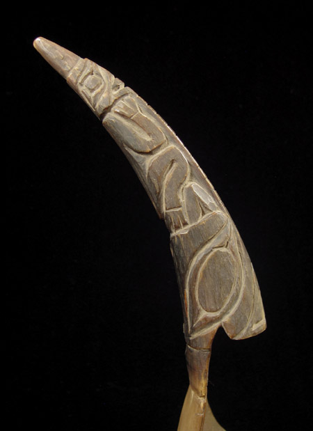 Art of the Americas -&nbsp;Horn ladle, Northwest Coast, North America, detail