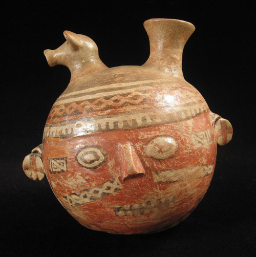 Art of the Americas -&nbsp;Trophy head vessel, Recuay, Peru