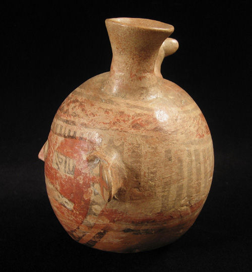 Art of the Americas -&nbsp;Trophy head vessel, Recuay, Peru, right