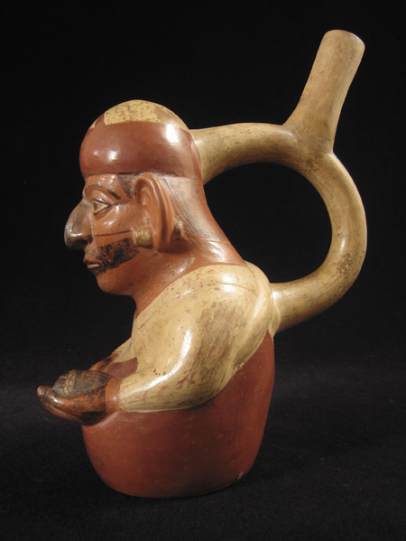 Art of the Americas -&nbsp;Figural stirrup vessel, Moche, Peru, right
