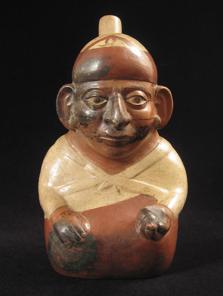 Art of the Americas -&nbsp;Figural stirrup vessel, Moche, Peru