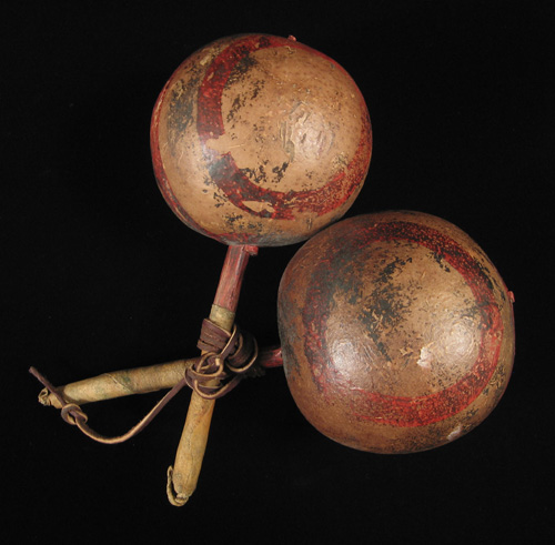 Art of the Americas -&nbsp;Gourd dance rattles, Northern Sonoran Desert, USA, back