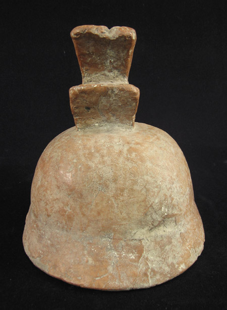 Art of the Americas -&nbsp;Terracotta helmet mold, Mexico, front