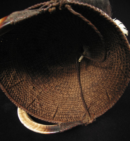 Asian Tribal Art - Hat, Naga, India, inside