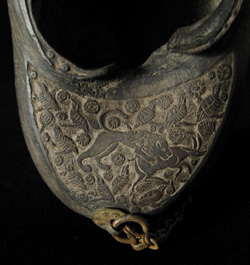 Asian Tribal Art - Coco de mer kashkul, Persia, detail one