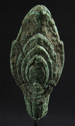 Asian Tribal Art - Bronze palanquin finials, Khmer, Cambodia, A, detail