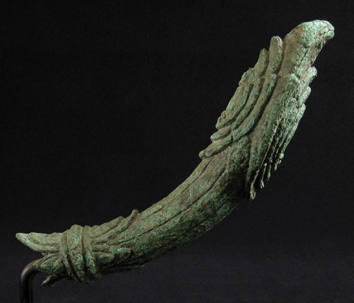 Asian Tribal Art - Bronze palanquin finials, Khmer, Cambodia, A, left side