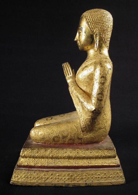 Asian Tribal Art - Bronze monk, Thailand, right