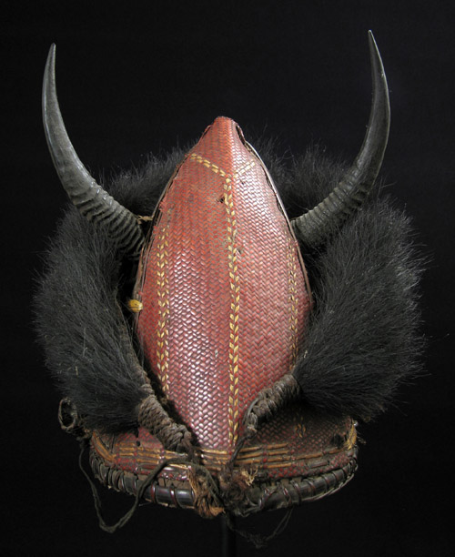 Asian Tribal Art - Warrior's hat, Nagaland, back