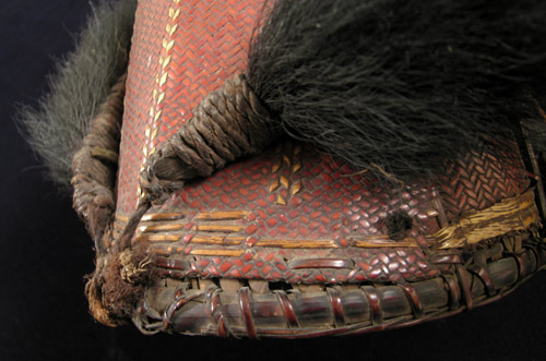 Asian Tribal Art - Warrior's hat, Nagaland, detail
