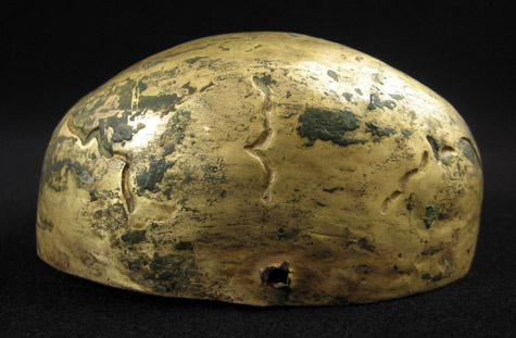Asian Tribal Art - Brass cittipati, Tibet, top