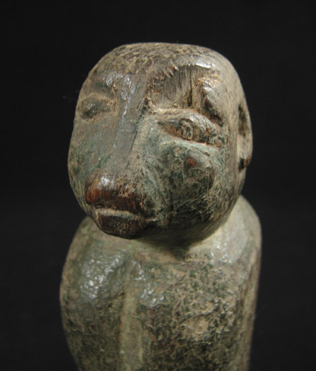 Asian Tribal Art - Wood monkey, Nepal, face
