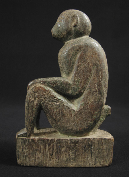 Asian Tribal Art - Wood monkey, Nepal, left side