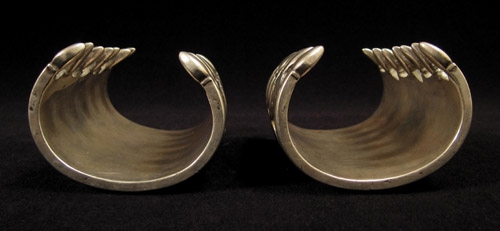Asian Tribal Art - Silver cuffs, Turkoman, Central Asia, bottom