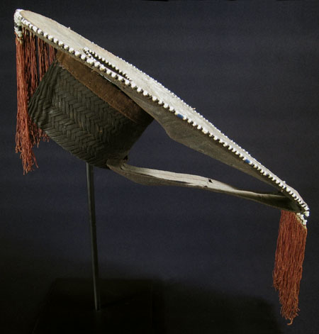 Asian Tribal Art - Ceremonial hat, Yao people, Guangxi Province, China, side
