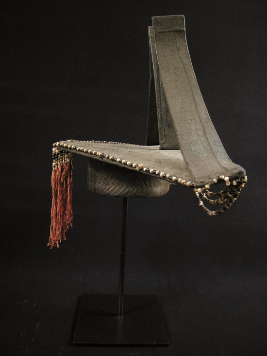 Asian Tribal Art - Ceremonial hat, Yao people, Guangxi Province, China, left